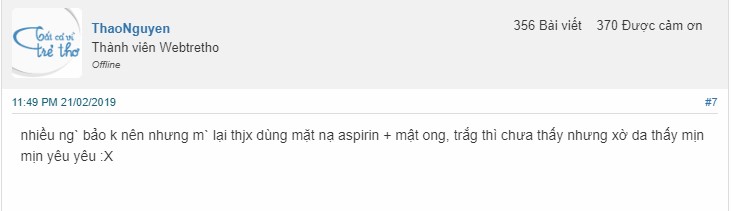 dùng aspirin trị mụn