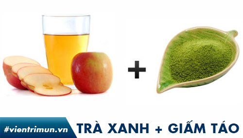 Mặt nạ trà xanh giấm táo